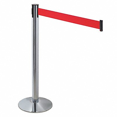 RETRACTA-BELT 330PAPCRD Barrier Post Grey Red Belt 3 in Belt W