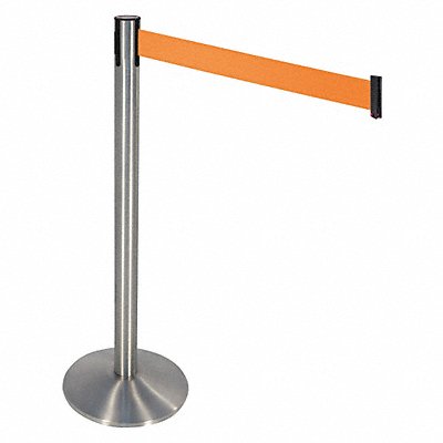 RETRACTA-BELT 330SASSOR Barrier Post Grey Orange Belt Sloped