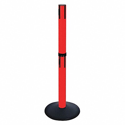 RETRACTA-BELT 331DPRDRCV Belt Barrier Rcvr. Post Red Cast Iron