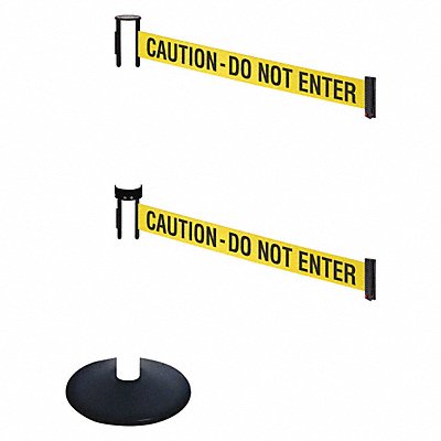 RETRACTA-BELT 331DPWHCAU Barrier Post Black Yellow/Black Text