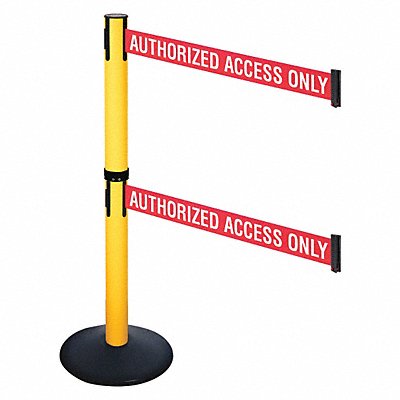 RETRACTA-BELT 331DPYWAAO Barrier Post 40in. H Red/White Belt Text