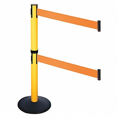 RETRACTA-BELT 331DPYWOR Barrier Post 40 in H Orange Belt