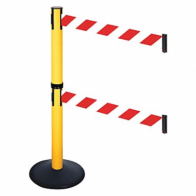 RETRACTA-BELT 331DPYWRWD Barrier Post 40 in H Red/White Belt