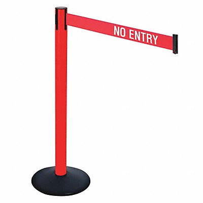 RETRACTA-BELT 331PRDNE Barrier Post 40in. H Red/White Belt Text
