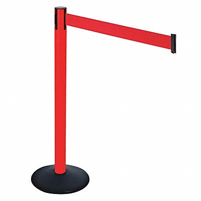 RETRACTA-BELT 331PRDRD Barrier Post 40 in H Red Belt w/Base