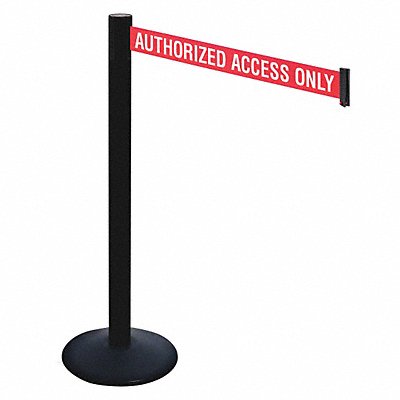 RETRACTA-BELT 331PSBAAO Barrier Post 40in. H Red/White Belt Text
