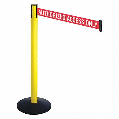 RETRACTA-BELT 331YAAAO Barrier Post Aluminum Post 3in. Belt W