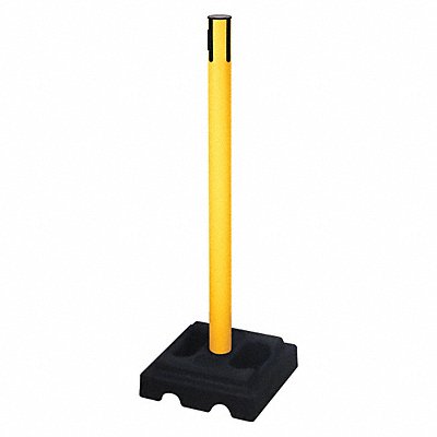 RETRACTA-BELT 332PYWRCV Belt Barrier Receiver Post Yellow Color