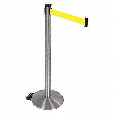 RETRACTA-BELT 304SSFY Barrier Post w/Wheels 2in. Belt W