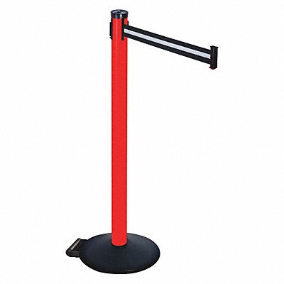 RETRACTA-BELT 305PRDBW Barrier Post Blk/White Belt 2 in Belt W
