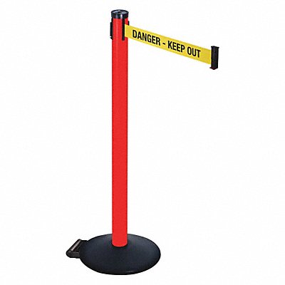 RETRACTA-BELT 305PRDDKO Barrier Post Yellow/Black Text 2 in Belt W