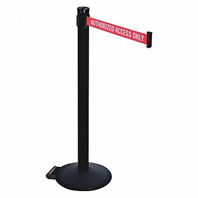 RETRACTA-BELT 305PSBAAO Barrier Post Red/White Belt Text Black
