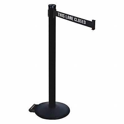 RETRACTA-BELT 305PSBTLC Barrier Post Blk/White Belt 2 in Belt W