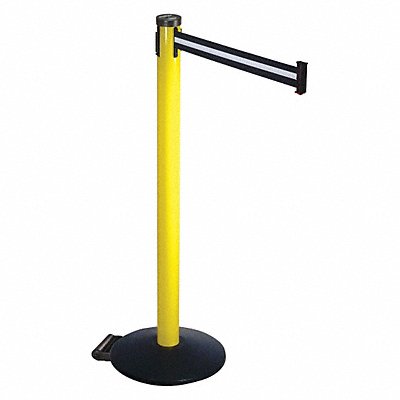 RETRACTA-BELT 305YABW Barrier Post Blk/White Belt 2 in Belt W
