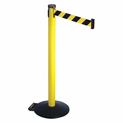 RETRACTA-BELT 305YABYD Barrier Post Black/Yellow Belt 2 in Belt W