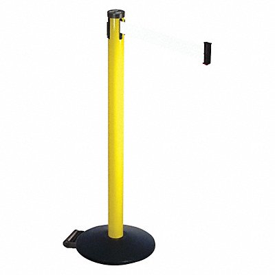 RETRACTA-BELT 305YAWH Barrier Post White Belt 2 in Belt W