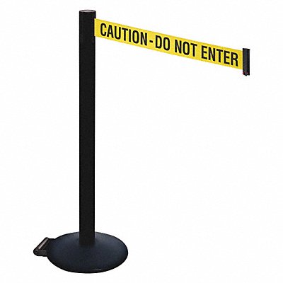 RETRACTA-BELT 335PSBCAU Barrier Post Black Post w/Wheels