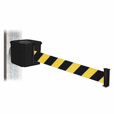 RETRACTA-BELT WH412SB30BYDMM Belt Barrier Blk 4inH Blk/Yl Belt 30ft.L