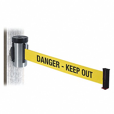 RETRACTA-BELT WH700SSDKOMM Belt Barrier Satin SS Magnet 10ft.Belt L