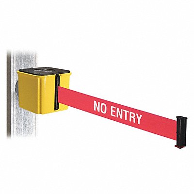 RETRACTA-BELT WH412YW25NEMM Belt Barrier Yellow Magnet 4-1/2 in W