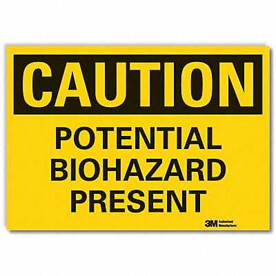 LYLE LCU30311RD5x35 Biohazard Caution Reflective Label 3.5inx5in