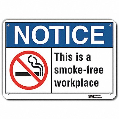 LYLE LCU50029RA10x7 No Smoking Sign 7 in x 10 in Aluminum
