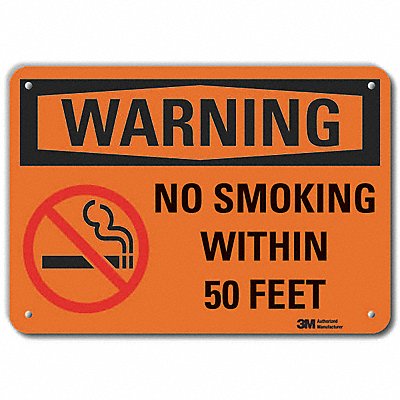 LYLE LCU60106RA14x10 Reflective No Smoking Warning Sign 10x14in Alum