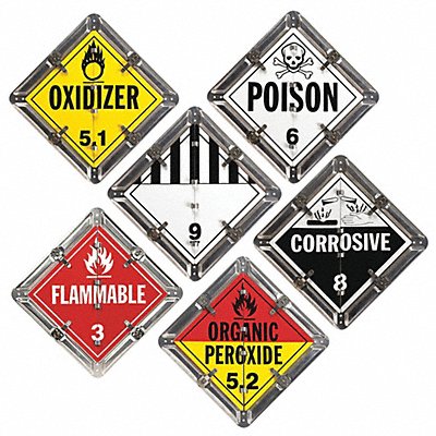 JJ KELLER 13070 DOT Container Placard 13-3/4 Label W