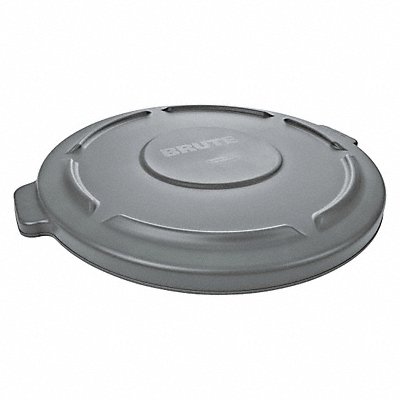 RUBBERMAID COMMERCIAL PRODUCTS FG260900Grey J6003 Garbage Can Top Flat Snap-On Closure Grey