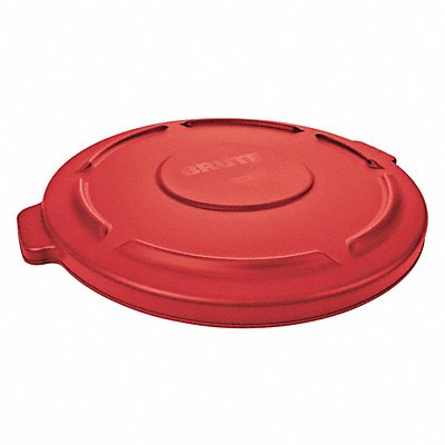 RUBBERMAID COMMERCIAL PRODUCTS FG265400RED J6004 Garbage Can Top Flat Snap-On Closure Red