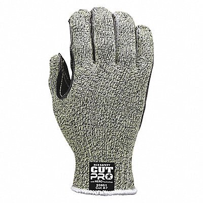 MCR SAFETY 93861L Leather Gloves Grey L PR