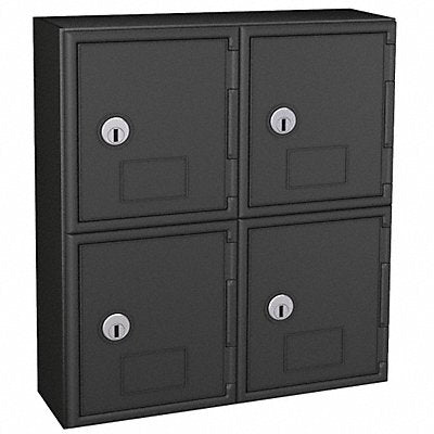 UNITED VISUAL PRODUCTS UVQ1046 Locker 2x2Lockers Blk 13.5 x12 x4