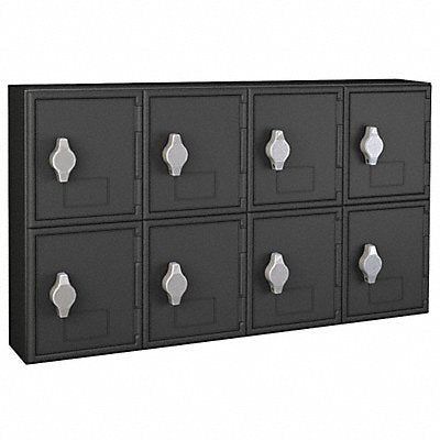 UNITED VISUAL PRODUCTS UVQ1049 Locker 2x4Lockers Blk 13.5 x24 x4