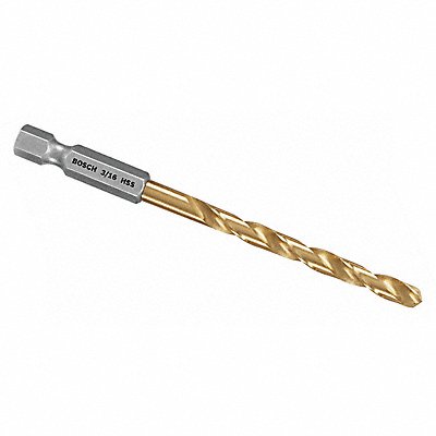 BOSCH TI4139IM Hex Shank Drill 3/16 HSS
