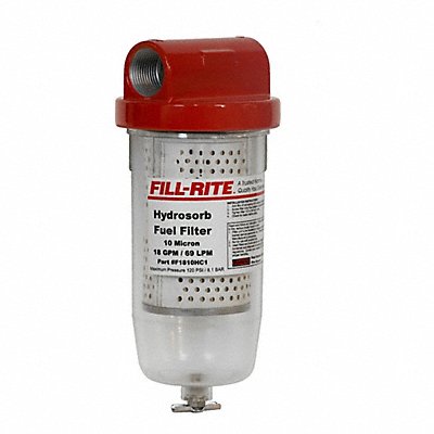 FILL-RITE F1810HC1 Clear Bowl Filter 4-1/2 in L 50 psi
