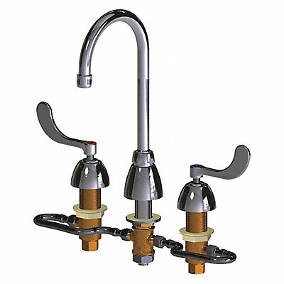 CHICAGO FAUCETS 786HGN2AE35XKAB Gooseneck Chrome Chicago Faucets 786