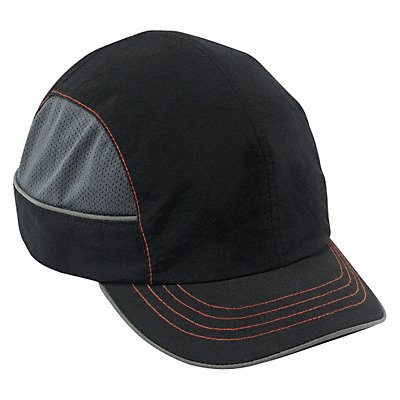 48Z843 SKULLERZ BY ERGODYNE 8950 H9899 Bump Cap Baseball Hook & Loop Black