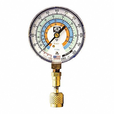JB INDUSTRIES QCG851 Test Gauge Blue For R-22 R-134A R-404A