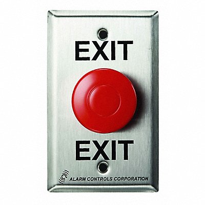 ALARM CONTROLS EB1 Push Button Plastic w/Face Plate