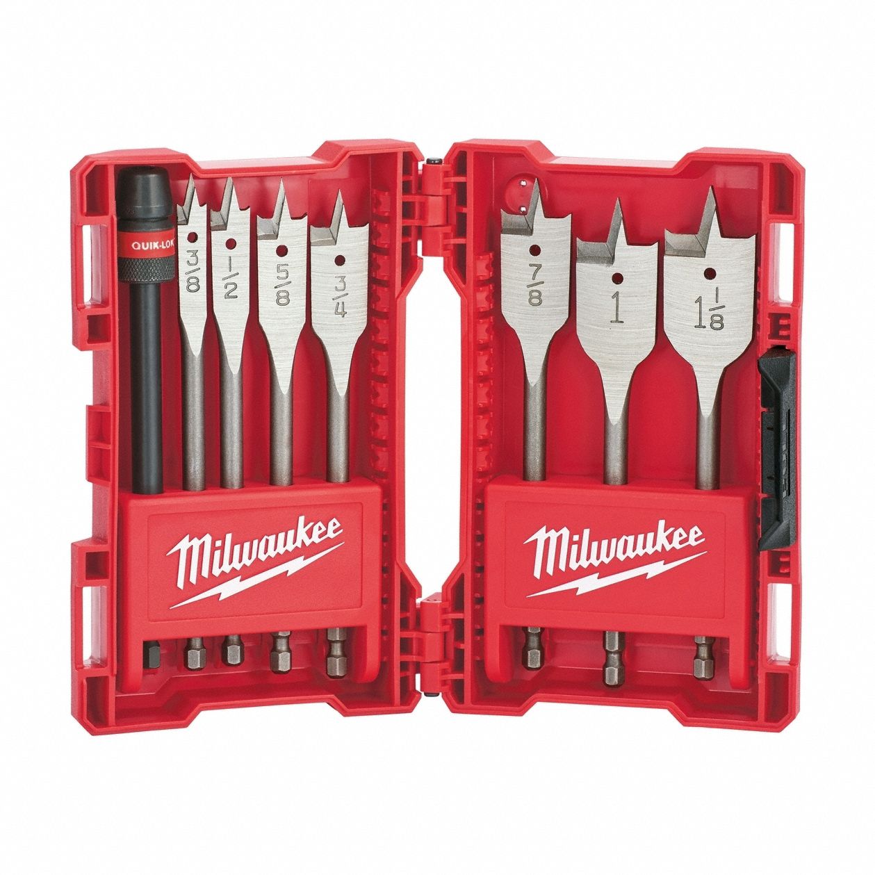 MILWAUKEE 49220175 Flat Boring Bit Universal Set 6 8 Piece