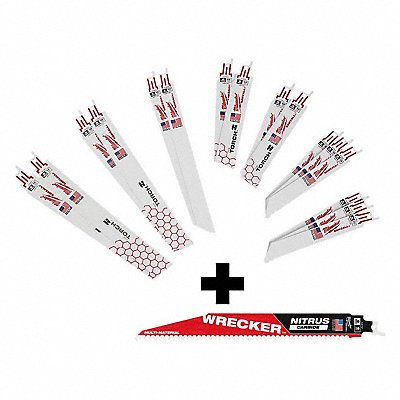 MILWAUKEE 4922121648005270 Sawzal blade Set 16PC NITRUS CARBIDE