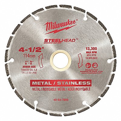 MILWAUKEE 49937805 4-1/2 in Steelhead Diamond Cut Off Blade