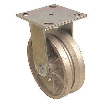 GRAINGER P21RC040R14VG1 V-Groove Track-Wheel Plate Castor Rigid