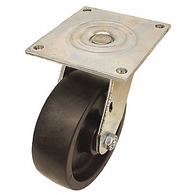 GRAINGER P21SPB050R15 Standard Plate Castor Swivel 650 lb.