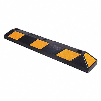 GRAINGER 490W87 Parking Curb Parking Stop Rubber 3 ft L