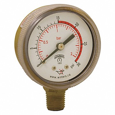 WINTERS PWL2720 K4562 Pressure Gauge 2 Dial Size Brass