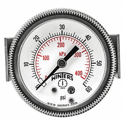 WINTERS P9U901405UC K4522 Pressure Gauge 2 Dial Size Black