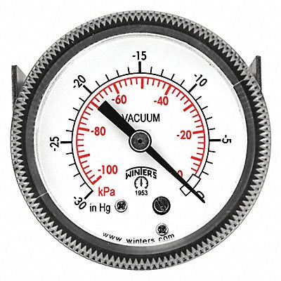 WINTERS P9U901424UC K4523 Vacuum Gaugee 2 Dial Size Black