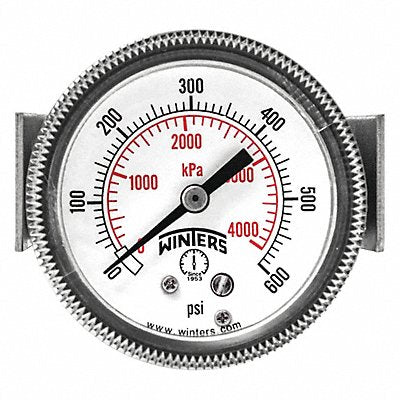 WINTERS P9U901446UC K4523 Pressure Gauge 2 Dial Size Black