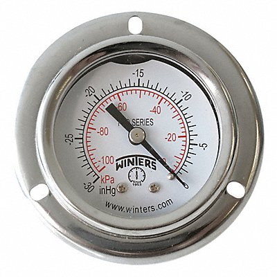 WINTERS PFQ2426DRY2FF K4539 Vacuum Gaugee 2 Dial Size Silver